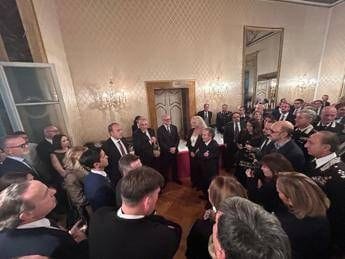 Parterre d'eccezione a Palazzo Valentini per il brindisi di Natale, con il prefetto Giannini Piantedosi, Casellati e Gualtieri